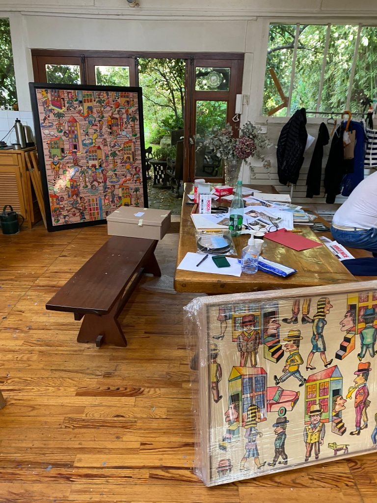 Antonio Segui's studio